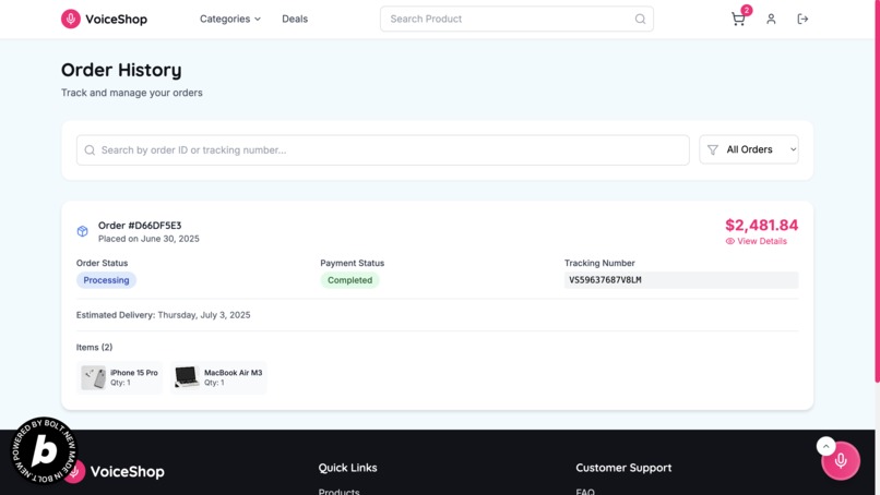 VoiceShop - The Future of Voice Commerce – screenshot 1