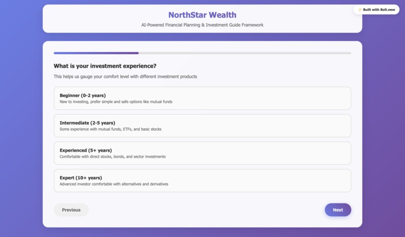 NorthStar Wealth-AI Financial Planning with Bolt.new – screenshot 3