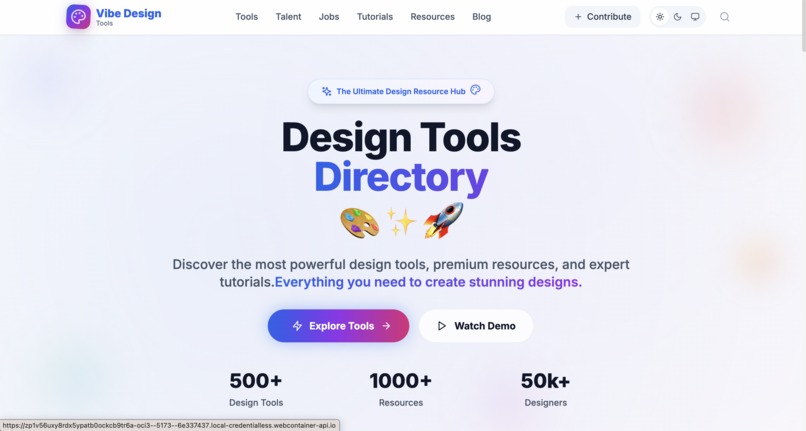 Vibedesign.tools – screenshot 1