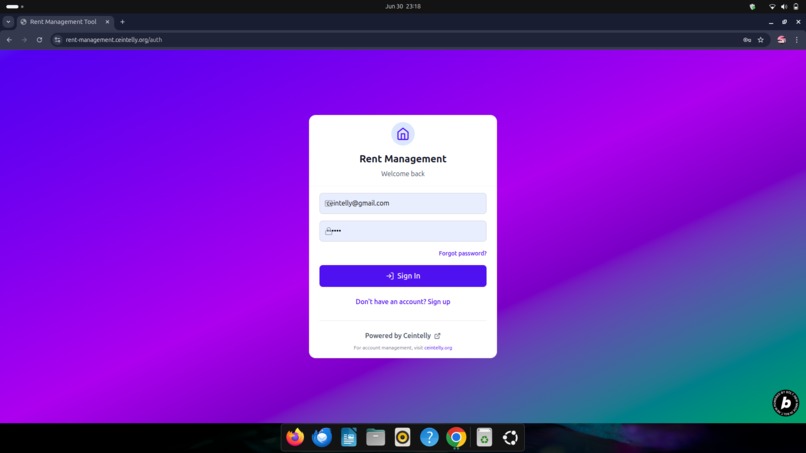 Rental Management System – screenshot 1