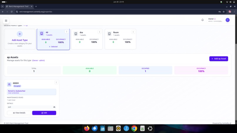 Rental Management System – screenshot 3