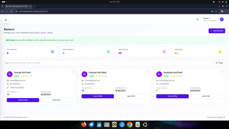 Rental Management System – screenshot 10