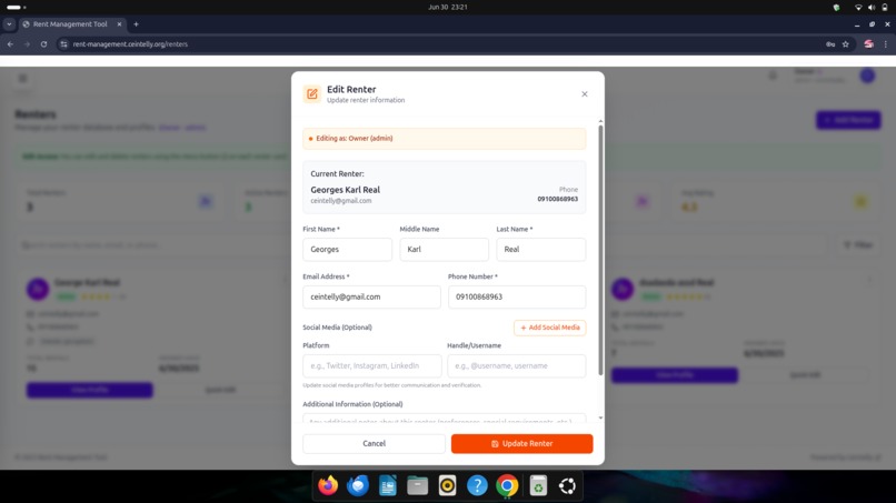 Rental Management System – screenshot 12