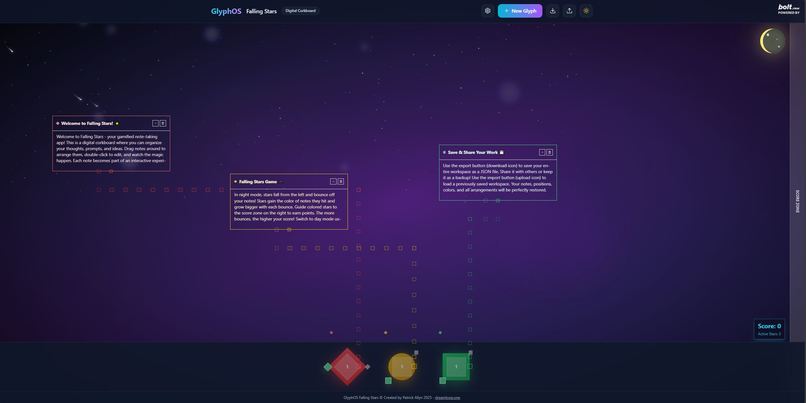 GlyphOS Falling Stars – screenshot 3