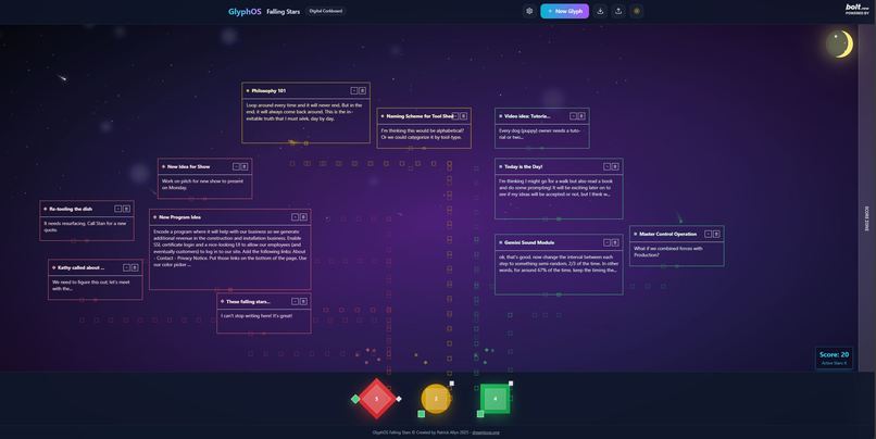 GlyphOS Falling Stars – screenshot 9