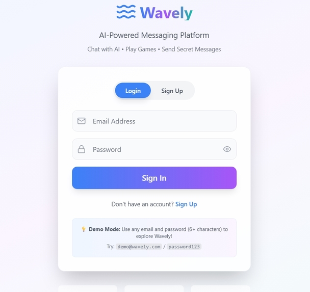 Next-Gen AI Messaging App Built with React, TypeScript  – screenshot 1