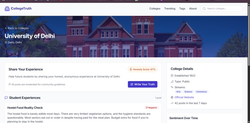 college truth wall – screenshot 6