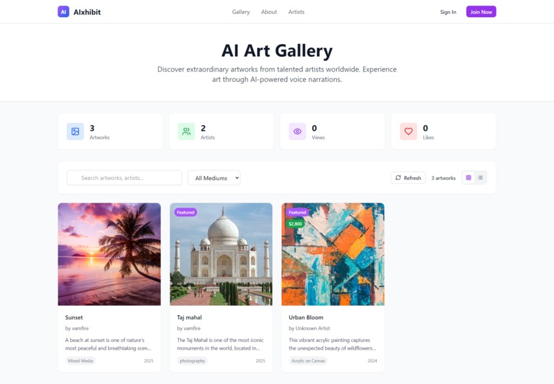 AIxhibit – screenshot 2