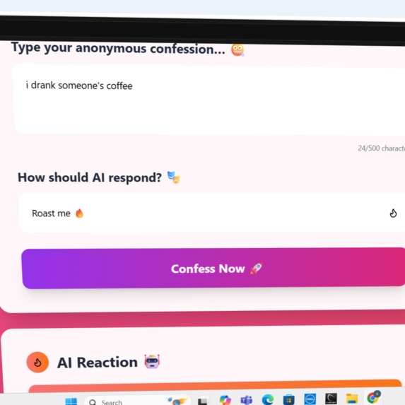 Confessify – Anonymous AI Confession Booth – screenshot 2