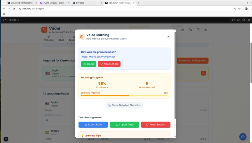 Vaani – Voice Translation App – screenshot 2