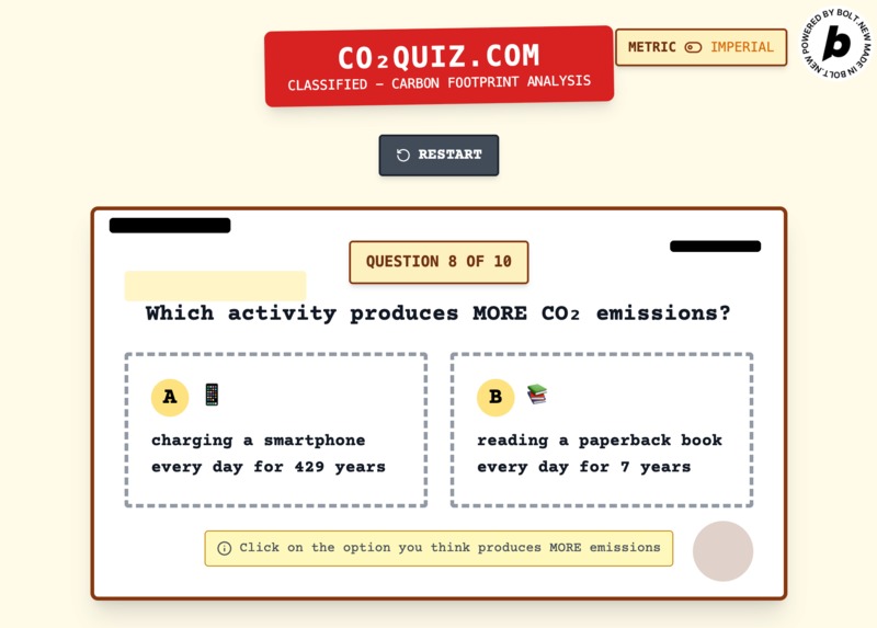 co2quiz.com – screenshot 1
