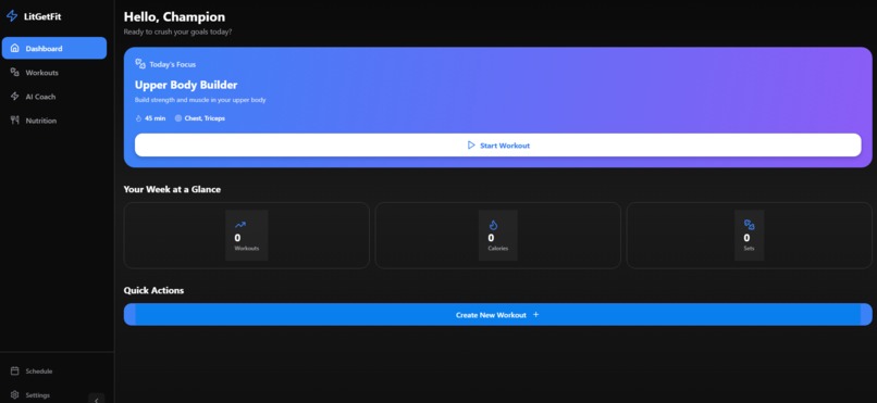 LitGetFit – screenshot 1