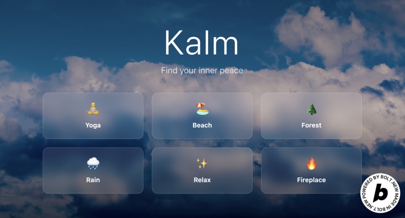 Kalm -find your inner peace through immersive audio & video – screenshot 1