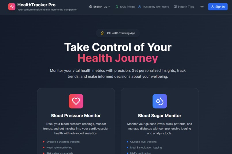 healthtrackerPro – screenshot 1