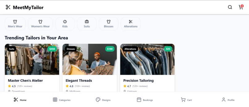 meetmytailor – screenshot 1