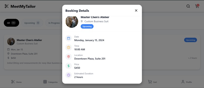 meetmytailor – screenshot 2