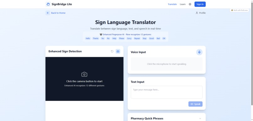 SignBridge Lite: Empowering Silent Voices – screenshot 2