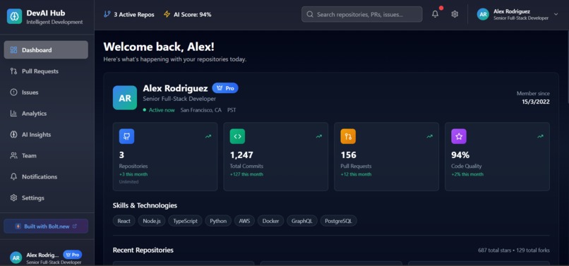 DevAI Hub – screenshot 2