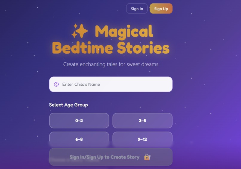 Bed Time Story Generator – screenshot 1