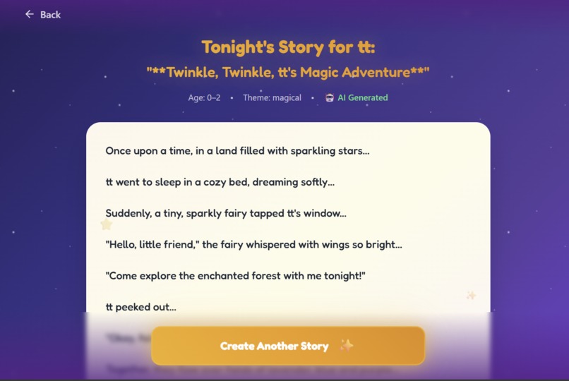 Bed Time Story Generator – screenshot 2