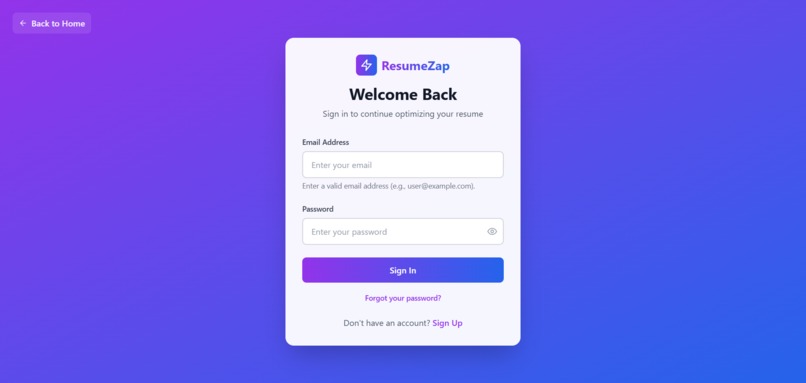 ResumeZap – screenshot 2