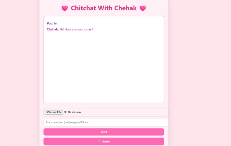Chatbot – screenshot 1