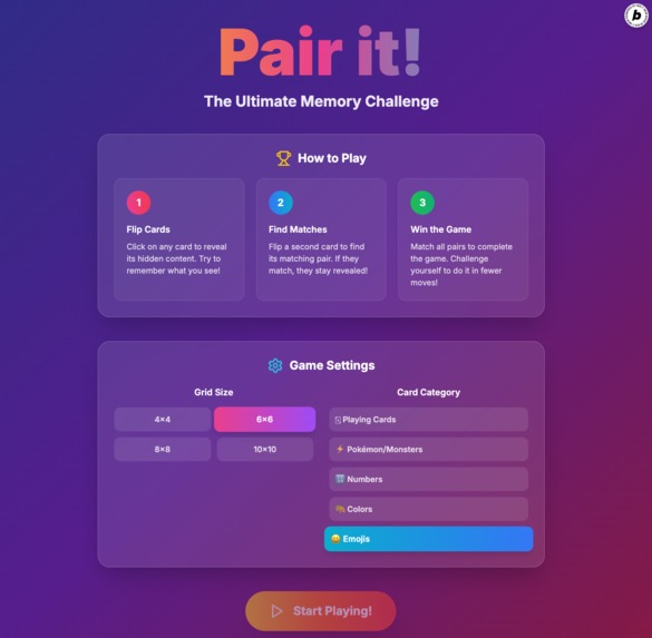 Pair it - The Ultimate Memory Challenge – screenshot 1