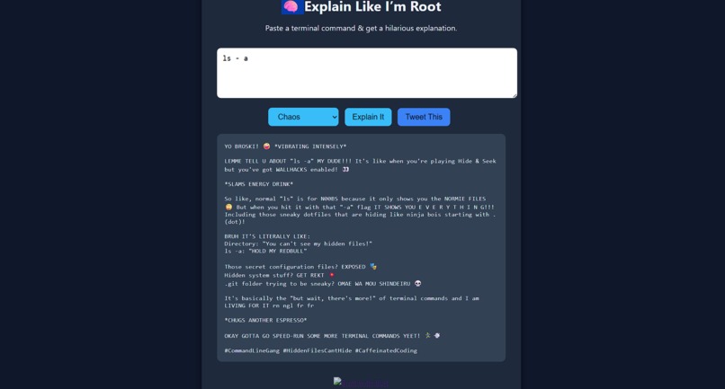 Explain Like I'm Root – screenshot 1