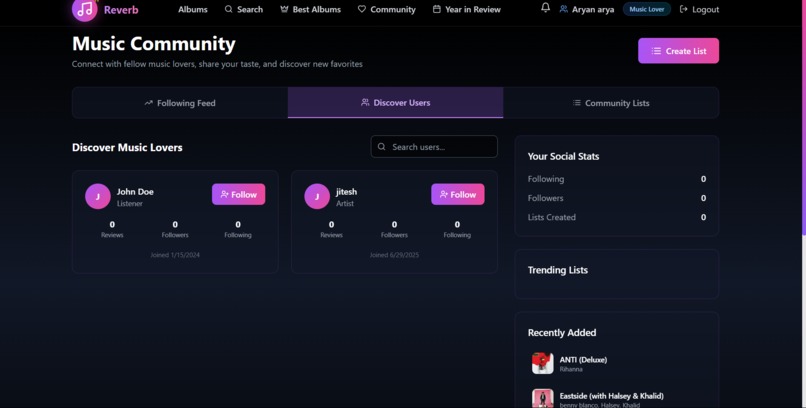 Reverb – screenshot 2
