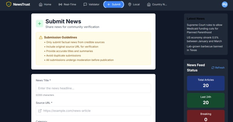 NewsTrust – screenshot 1