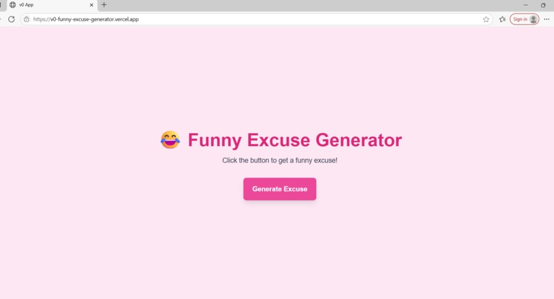  Funny Excuse Generator – screenshot 1