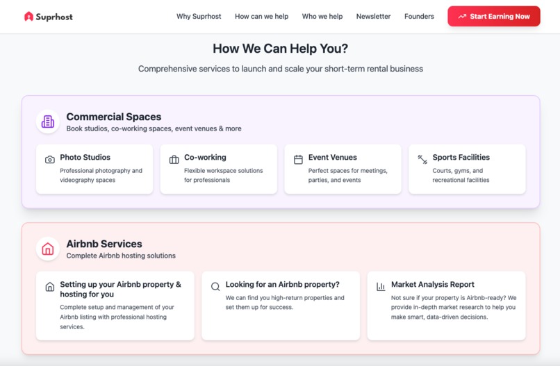 Suprhost.in – India’s 1st Short-Term Rental Platform Website – screenshot 2