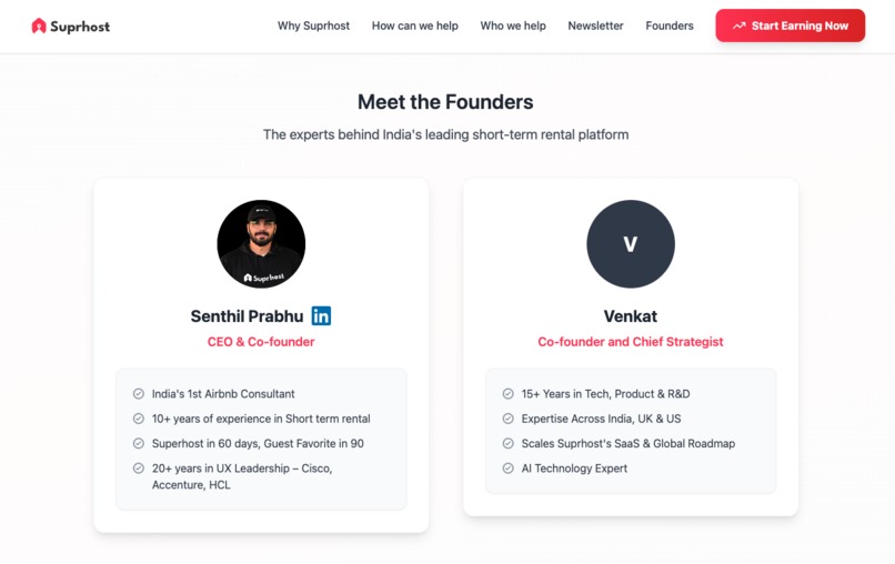 Suprhost.in – India’s 1st Short-Term Rental Platform Website – screenshot 3