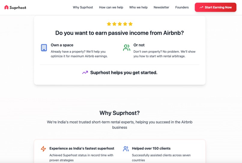 Suprhost.in – India’s 1st Short-Term Rental Platform Website – screenshot 4
