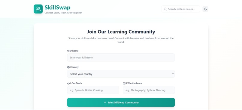 SkillSwap – screenshot 2