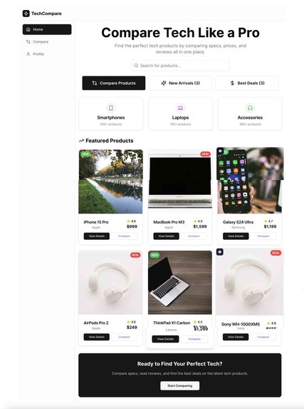 TechCompare – screenshot 1