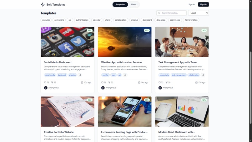 Bolt Template Marketplace  – screenshot 2