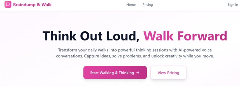 Braindump and Walk – screenshot 1