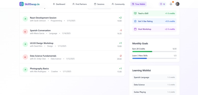 SkillSwap.in – screenshot 2