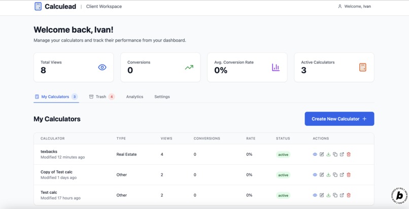 Calculead – Business Calculator SaaS for Lead Generation – screenshot 2