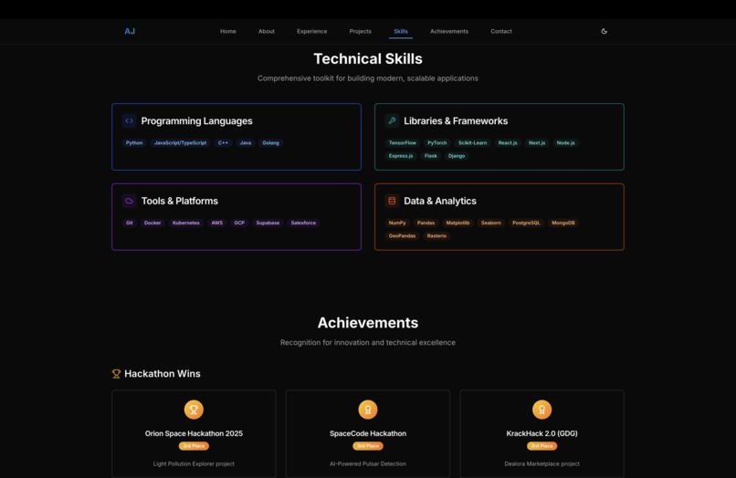 Akshat's Modern Portfolio – screenshot 5