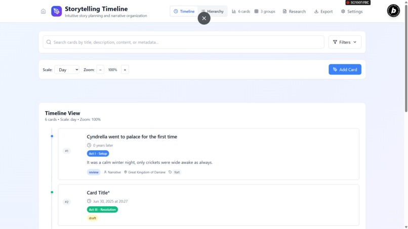 Story Timeline – screenshot 3