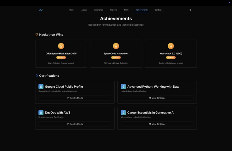 Akshat's Modern Portfolio – screenshot 6