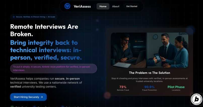VeriAssess: Your Solution for Fraud-Proof Hiring – screenshot 1
