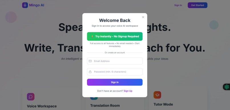 Mingo ai – screenshot 2