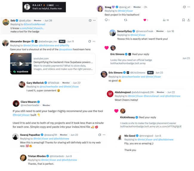Bolt.new World's Largest Hackathon Badge Site – screenshot 3