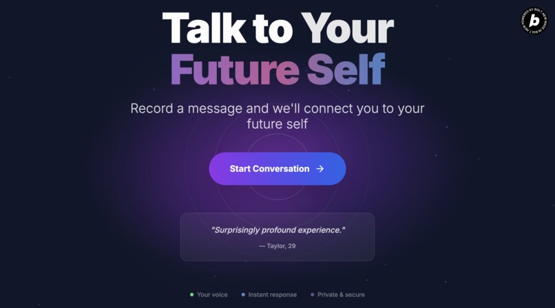 Call your future self – screenshot 1
