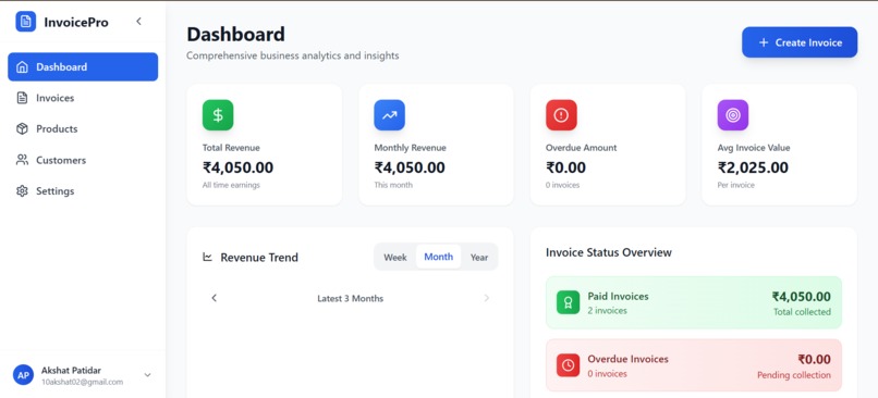 Professional Invoice Management – screenshot 1
