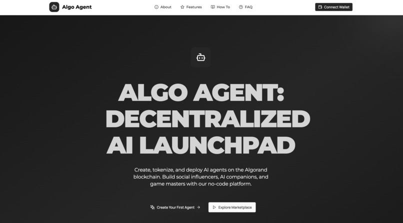 Algo Agent - Decentralized AI Agent Launchpad – screenshot 2