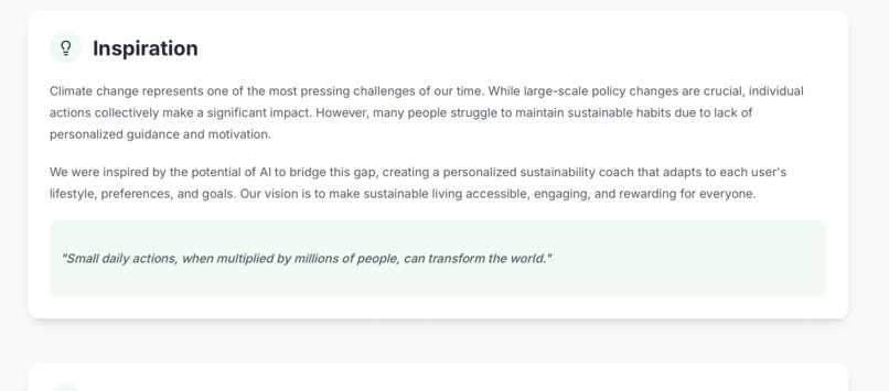 GreenSteps – AI-Powered Daily Sustainability Coach – screenshot 2